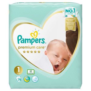 PAMPERS Premium Care 1 Newborn 2-5 kg 78 kusů, poškozený obal