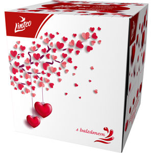LINTEO Papírové kapesníky 3-vrstvé BOX Love 60 ks