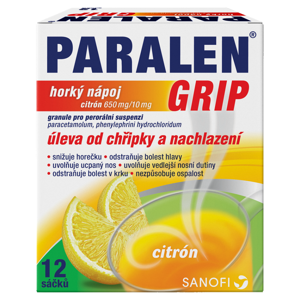 PARALEN GRIP Horký nápoj citrón 12 sáčků