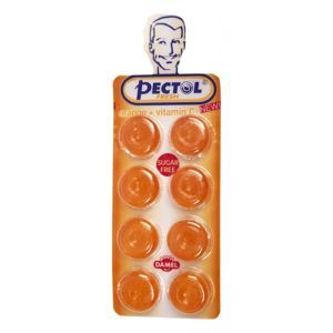 PECTOL Pomerančový drops s vitaminem C v blistru