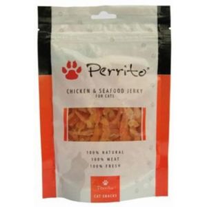 Perrito Chicken&Seafood jerky pro kočky 100 g