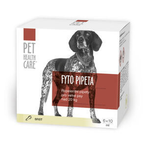 PET HEALTH CARE FYTO pipeta pro psy od 20 kg 6x10 ml, poškozený obal