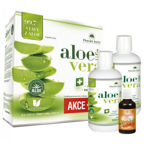 PHARMA ACTIV Aloe Vera Live 1+1 1000 ml + 100% Rakytníkový olej 50 ml