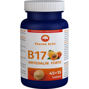 PHARMA ACTIV Amygdalin Forte vitamín B17 45 +15 tablet ZDARMA, poškozený obal