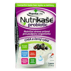 PHARMALINE Nutrikaše probiotic S chia a černým rybízem 3x60 g