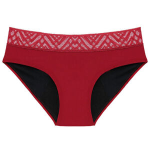 PINKE WELLE Menstruační kalhotky "Moře" červené - střední a silná menstruace velikost L