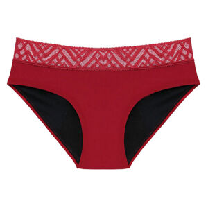 PINKE WELLE Menstruační kalhotky "Moře" červené - střední a silná menstruace velikost L, rozbalené