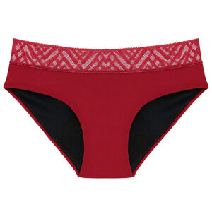 PINKE WELLE Menstruační kalhotky "Moře" červené - střední a silná menstruace velikost M