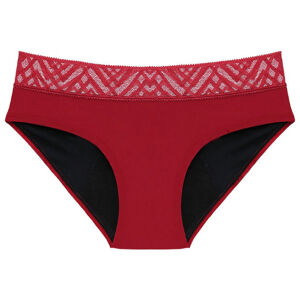 PINKE WELLE Menstruační kalhotky "Moře" červené - střední a silná menstruace velikost XL