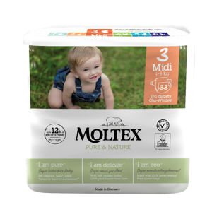 MOLTEX Pure & Nature Midi 4-9 kg  33 kusů