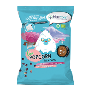 POPCROP Popcorn z modré kukuřice s himalájskou solí a kokosovým olejem BIO 50 g