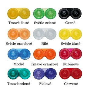 POUZDRO Na kontaktní čočky klasické jednobarevné, Barva: Růžová