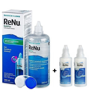 RENU Multiplus roztok na kontaktní čočky 360 ml + 2 x RENU MultiPlus 60 ml ZDARMA, poškozený obal