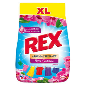 REX Aromatherapy Prací prášek Orchid Color 50 praní 3 kg