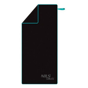NILS Aqua NAR13 ručník z mikrovlákna černo-modrý 200 x 90 cm