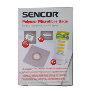 SENCOR Sáčky z polymerových mikrovláken pro SVC 45/52 10 kusů + vůně 5 kusů, poškozený obal