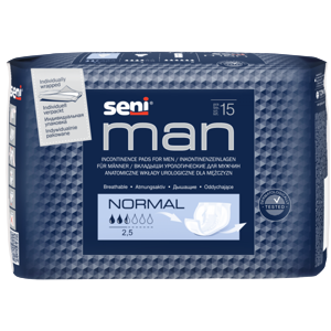 SENI Man normal inkontinenční vložky pro muže 2,5 kapky 15 kusů