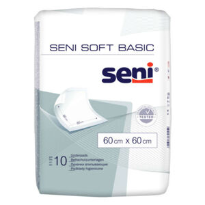 SENI Soft basic absorpční podložky 60 x 60 cm 10 kusů, poškozený obal