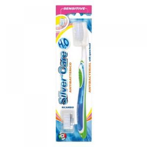 SILVERCARE H2O Zubní kartáček extra jemný s výměnnou hlavicí v blisteru 1 + 1 kusů