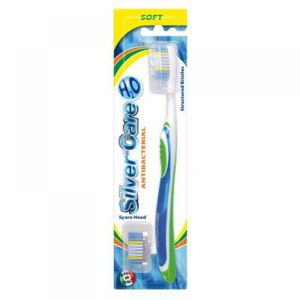 SilverCare H2O Zubní kartáček měkký s výměnnou náhradní hlavicí v blisteru 1 + 1 kusů