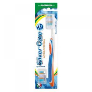 SilverCare H2O Zubní kartáček střední s výměnnou náhradní hlavicí v blisteru 1 + 1 kusů