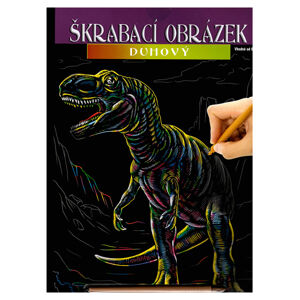 SMT CREAYTOYS Škrabací obrázek duhový A4 dinosaurus 1 ks