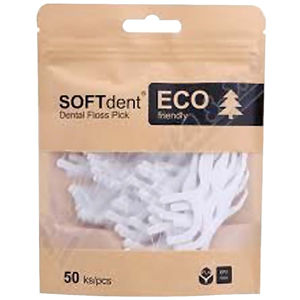 SOFTDENT ECO Dentální párátka s nití 50 ks