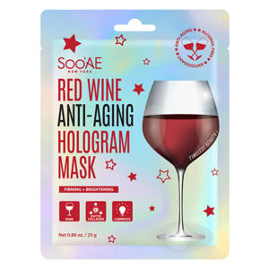 SOO`AE Plátýnková maska s anti-age účinkem Red Wine Anti-Aging 25 g