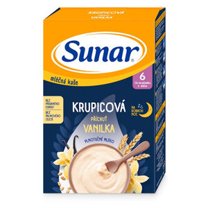SUNAR Mléčná krupicová kaše vanilka na dobrou noc 6m+ 210 g