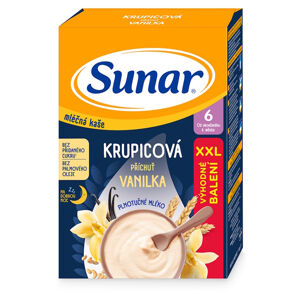 SUNAR Mléčná krupicová kaše vanilka na dobrou noc 6m+ 340 g
