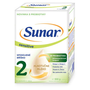 SUNAR Sensitive 2 pokračovací kojenecké mléko 6m+ 500 g