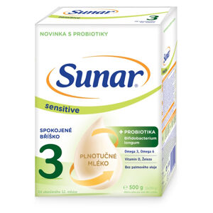 SUNAR Sensitive 3 pokračovací kojenecké mléko 12m+ 500 g