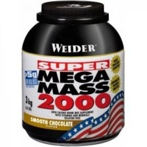Super Mega Mass 2000, Gainer, Weider, 3000 g - Čokoláda