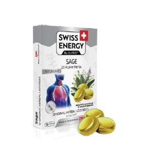 SWISS ENERGY pastilky s 20 bylinami a šalvějí 12 pastilek