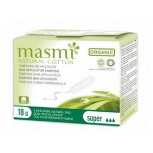 MASMI Tampony z organické bavlny, Super, 18 ks
