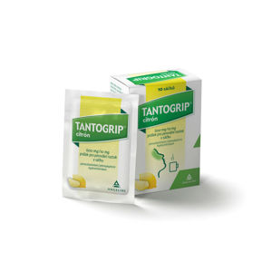 TANTOGRIP Citrón 600 mg / 10 mg 10 rozpustných sáčků