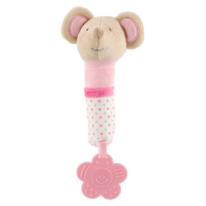 TEDDIES Pískátko myš plyš růžové 23 cm