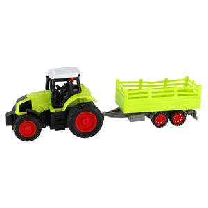 TEDDIES Traktor RC s vlekem 27MHz + dobíjecí pack 38 cm