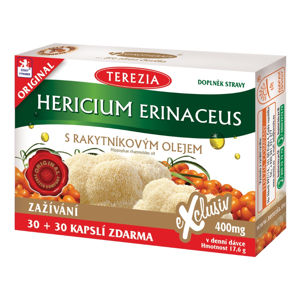 TEREZIA Hericium erinaceus s rakytníkovým olejem 30 + 30 kapslí ZDARMA
