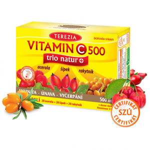 TEREZIA Vitamin C 500 mg trio natur+ 60 kapslí
