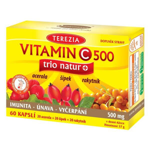 TEREZIA Vitamin C 500 mg trio natur+ 60 kapslí, poškozený obal