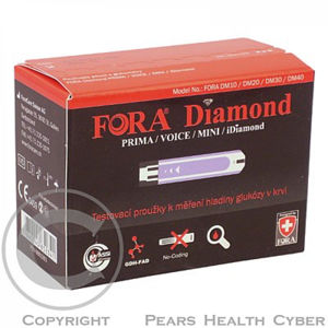FORA Testovací proužky ke glukometrům Diamond 50 ks