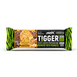 AMIX Tigger zero  multi-layer protein bar arašídové máslo a karamel tyčinka 60 g