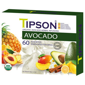 TIPSON Variace bylinných čajů s avokádem a přírodním aroma BIO 60 sáčků