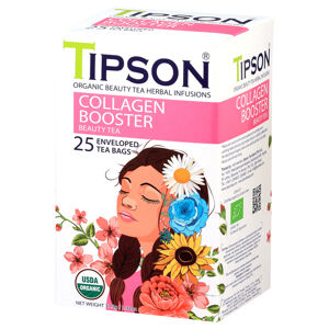 TIPSON Beauty tea collagen booster bylinný čaj BIO 25 sáčků