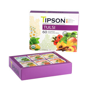 TIPSON Variace bylinných čajů s tulsi a přirodním aroma BIO 60 sáčků