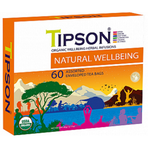 TIPSON Variace bylinných čajů pro wellness životní styl BIO 60 sáčků