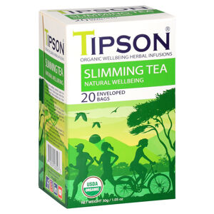 TIPSON Wellbeing slimming tea bylinný čaj prebal BIO 20 sáčkov