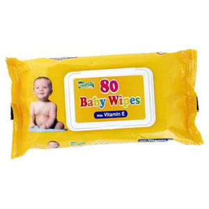 Ubrousky dětské hygienické Baby Wipes vit.E 80 ks s distr.