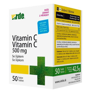 VIRDE Vitamin C 500 mg se šípkem 50 tablet, poškozený obal